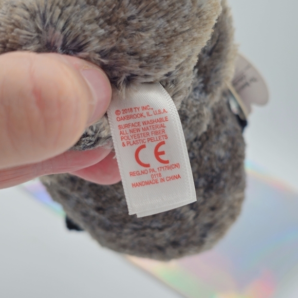 Ty Tysilk Beanie Boos WASABI Baboon Plush Monkey Stuffed Glitter Eyes - Picture 5 of 9